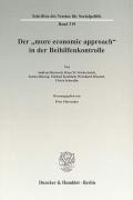 Der "more economic approach" in der Beihilfenkontrolle