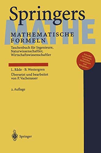Springer-Verlag Springers Mathematische Formeln, Taschenbuch Für Ingenieure, Naturwissenschaftler, Wirtschafts...