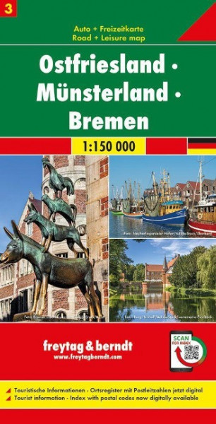 Ostfriesland - Münsterland - Bremen, Autokarte 1:150.000, Blatt 3