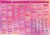 Schreibtischunterlage, DIN A2-Querformat. Deutsche Grammatische Fachausdrücke. (rosa)