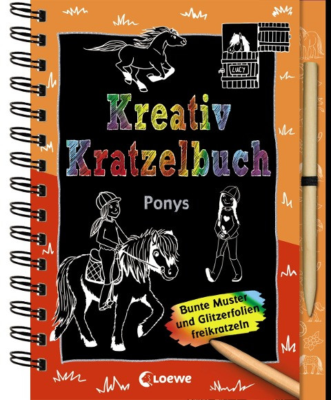 Kreativ-Kratzelbuch: Ponys