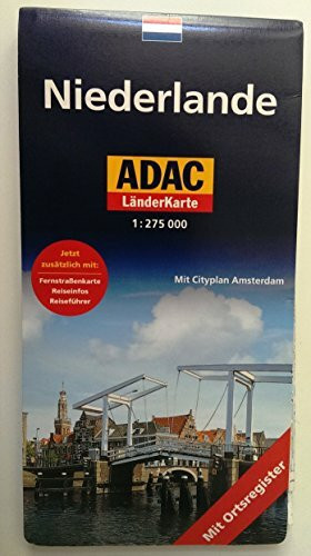 Adac Länderkarte Niederlande 1, 300.000, Registerheft, Legende, Citypläne, Ortsregister Mit Pos...