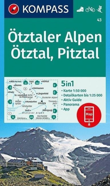 Ötztaler Alpen, Ötztal, Pitztal 1:50 000