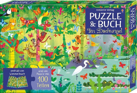 Puzzle & Buch: Im Dschungel