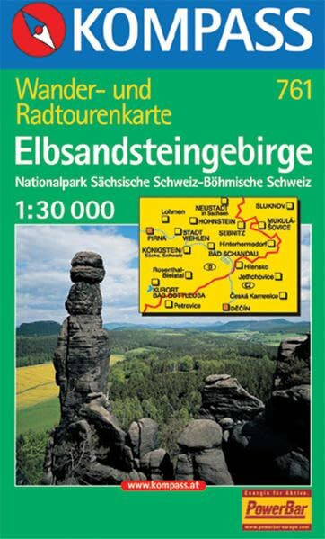Kompass Karten, Elbsandsteingebirge: Wander- und Radtourenkarte 1:30000 (KOMPASS Wanderkarte)