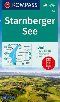 KOMPASS Wanderkarte 793 Starnberger See 1:25.000