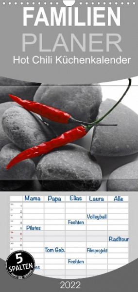 Hot Chili Küchen Kalender (Wandkalender 2022 , 21 cm x 45 cm, hoch)