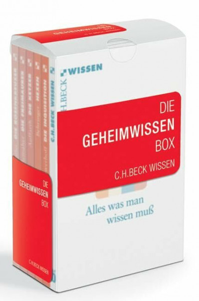 Die Geheimwissen Box: Enthält: 2133 Reinalter, Die Freimaurer; 2023 Edighoffer, Die Rosenkreuzer; 2383 Auffarth, Die Ketzer; 2082 Behringer, Hexen; 2340 Schwerhoff, Die Inquisition (C.H.BECK Wissen)