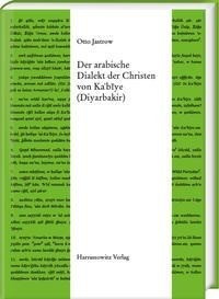 Der arabische Dialekt der Christen von Ka'bIye (Diyarbakir)