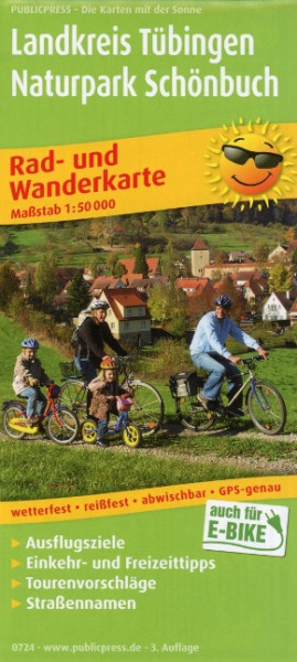 Landkreis Tübingen - Naturpark Schönbuch 1:50 000