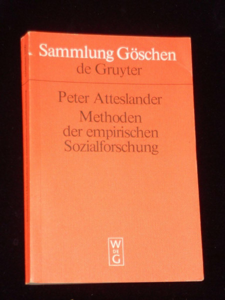 SG2100 ATTESLANDER:METHODEN D EMPIR SOZIAL. 7A (Sammlung Göschen)