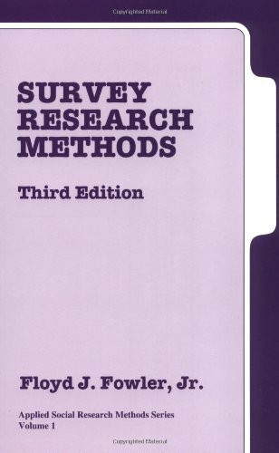 Survey Research Methods (Applied Social Research Methods Series)
