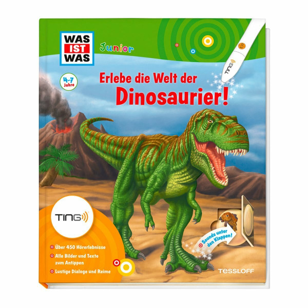 Erlebe die Welt der Dinosaurier: Bilder und Texte zum Antippen, über 450 Hörerlebnisse! (WAS IST WAS junior - Sachbuchreihe): 450 Hörerlebnisse; Alle ... Reime, Spiele (Antippen, Spielen, Lernen!)