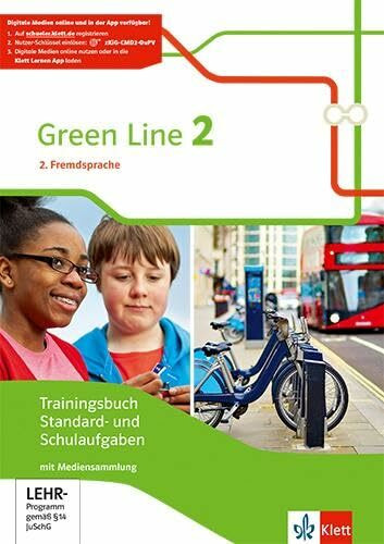 Green Line 2. 2. Fremdsprache: Trainingsbuch Standard- und Schulaufgaben, Heft mit Lösungen und Mediensammlung Klasse 7 (Green Line. Ausgabe 2. Fremdsprache ab 2018)