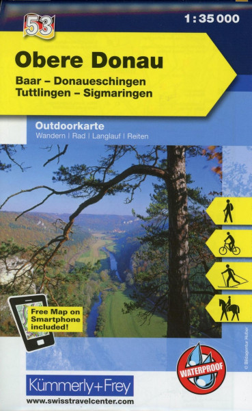 KuF Deutschland Outdoorkarte 53 Obere Donau 1 : 35 000
