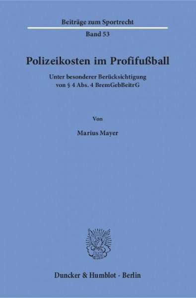 Polizeikosten im Profifußball