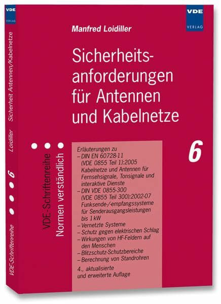 Vde Verlag Sicherheitsanforderungen Für Antennen Und Kabelnetze, Erläuterungen Zu, - Din En 60728-11(Vde 0...