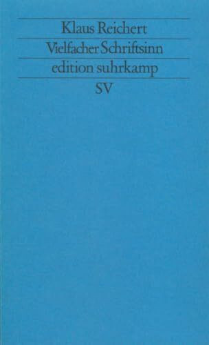 Vielfacher Schriftsinn: Zu »Finnegans Wake« (edition suhrkamp)