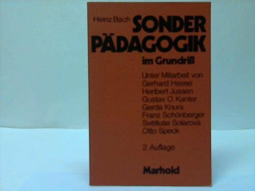 Sonder Pädagogik im Grundriß