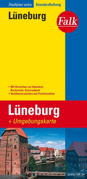 Falk Stadtplan Extra Standardfaltung Lüneburg mit Ortsteilen von Adendorf