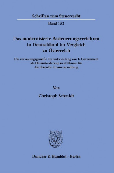 Das modernisierte Besteuerungsverfahren in Deutschland im Vergleich zu Österreich.