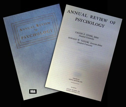 Annual Review of Psychology: 1998