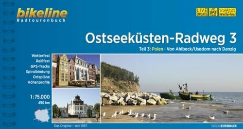 Bikeline: Ostseeküsten-Radweg, Teil 3: Polen. Von Ahlbeck/Usedom nach Danzig. 1:75 000, wetterfest/reißfest