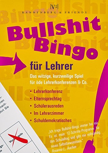 Spieleblöckchen Bullshit Bingo für Lehrer - Spiel Schule Lehrerkonferenz