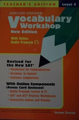 Sadlier-Oxford Vocabulary Workshop, Level E, Teacher's Edition