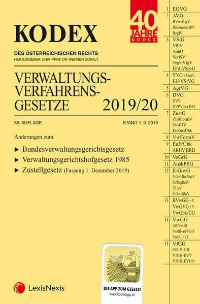 KODEX Verwaltungsverfahrensgesetze (AVG) 2019/20