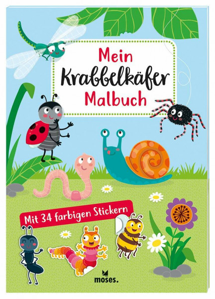 Mein Krabbelkäfer-Malbuch: Mit vielen Rätseln, Labyrinthen und Suchbildern