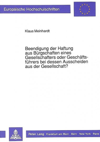 Beendigung der Haftung aus Bürgschaften eines Gesellschafters oder Geschäftsführers bei dessen Aussc