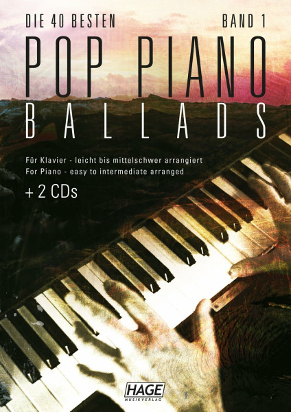 Pop Piano Ballads 1 mit 2 Playback-CDs: Für Klavier. Leicht bis mittelschwer arrangiert. For Piano - easy to intermediate arranged