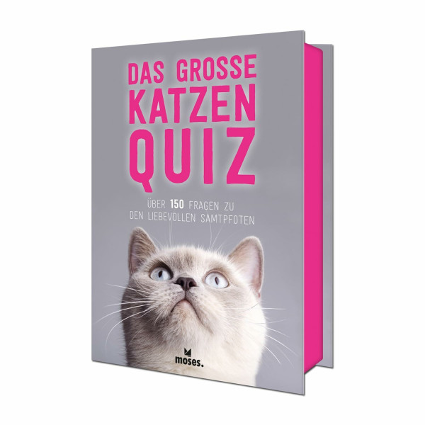 moses. Das große Katzen Quiz, Über 150 Fragen zu den liebevollen Samtpfoten – 100 Karten in einer Geschenkbox für Katzenfans, Katzenquiz mit Wissen zu Rassen, Verhalten & Geschichte