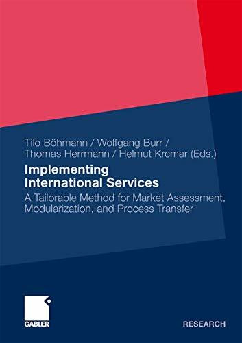 Implementing International Services: A Tailorable Method for Market Assessment, Modularization, and Process Transfer