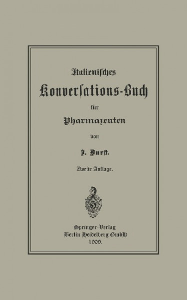 Italienisches Konversations-Buch für Pharmazeuten