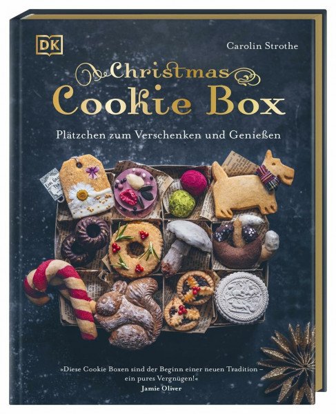 Christmas Cookie Box: Plätzchen zum Verschenken und Genießen. Edles Weihnachtsbackbuch mit Lesebändchen und Goldschnitt. Mit 50 leckeren Plätzchen-Rezepten