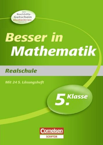 Besser in der Sekundarstufe I - Mathematik - Realschule: 5. Schuljahr - Übungsbuch mit separatem Lösungsheft (24 S.)