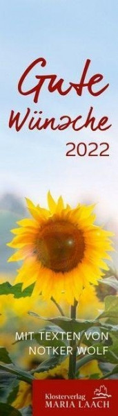 Lesezeichenkalender - Gute Wünsche 2022