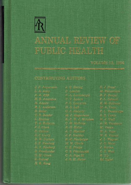 Annual Review of Public Health: 1994