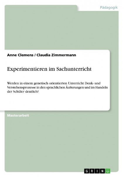 Experimentieren im Sachunterricht