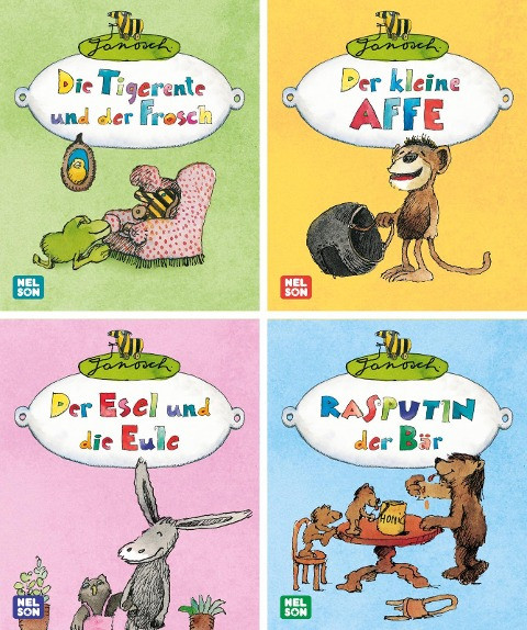 Nelson Mini-Bücher: Janosch 1-4