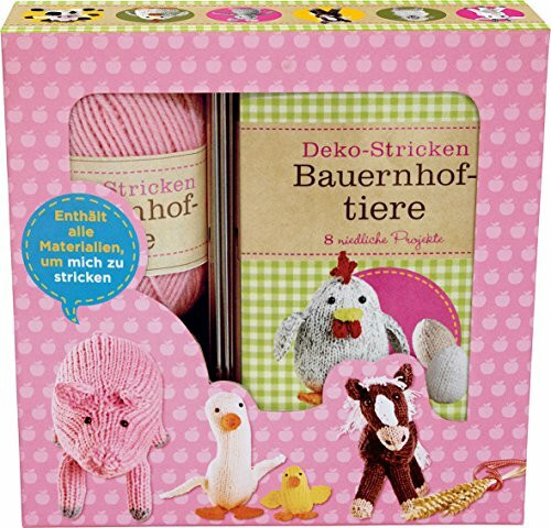 Deko-Stricken Bauernhoftiere: 8 niedliche Projekte. Enthält das Material für ein Schweinchen