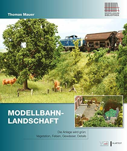 Modellbahn-Landschaft: Die Anlage wird grün: Vegetation, Felsen, Gewässer, Details