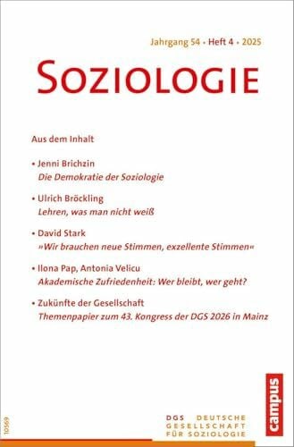 Soziologie 4/2025: Forum der Deutschen Gesellschaft für Soziologie