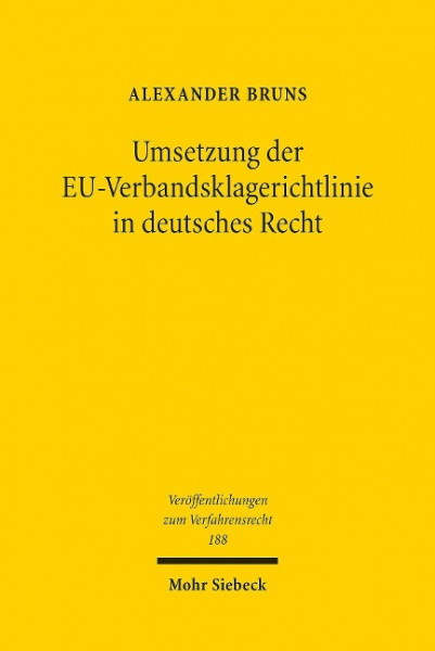 Umsetzung der EU-Verbandsklagerichtlinie in deutsches Recht