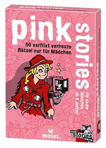 moses. black stories Junior pink stories | 50 verflixt verhexte Rätsel | Das Rätsel Kartenspiel nur für Mädchen