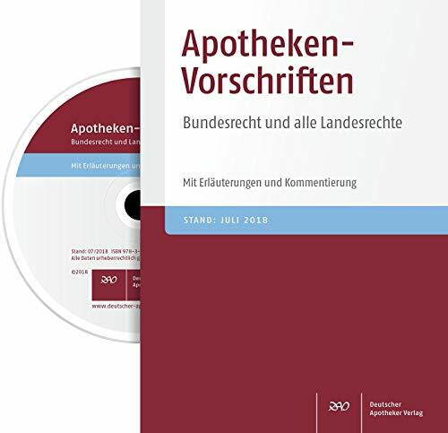 Apotheken-Vorschriften CD-ROM: Bundesrecht und alle Landesrechte. Mit Erläuterungen und Kommentierung