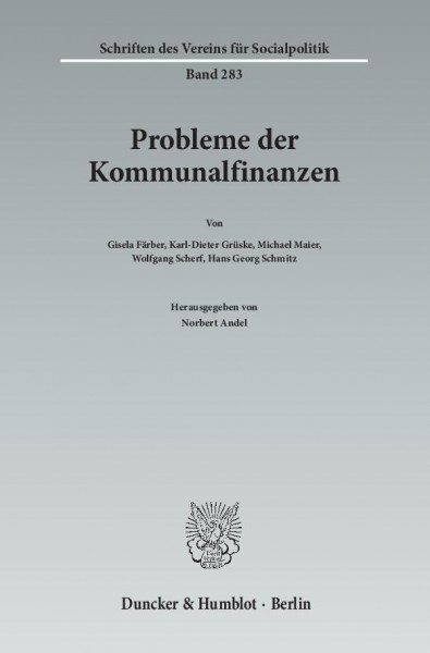 Probleme der Kommunalfinanzen.