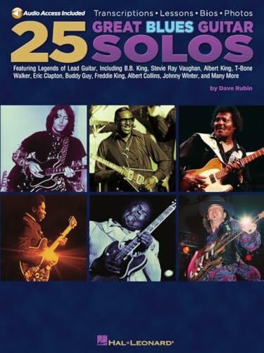 Dave Rubin: 25 Great Blues Guitar Solos - Transcriptions, Lessons, Bios And Photos: Lehrmaterial, CD für Gitarre